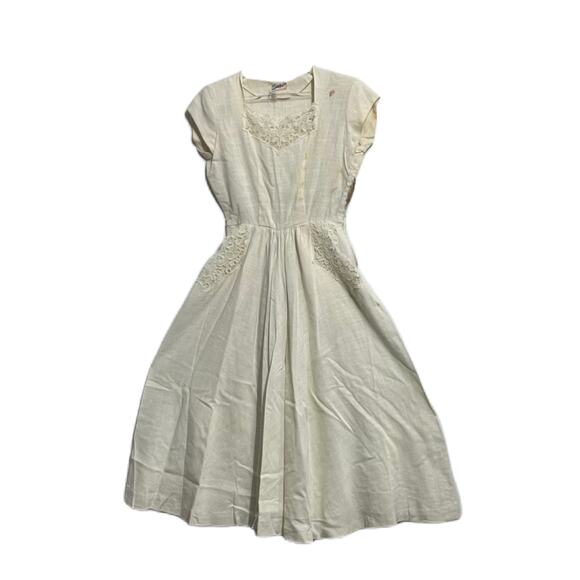 Vintage Shirley Lee Junior Petite Fit & Flare Dress 40s/50s - Picture 1 of 8